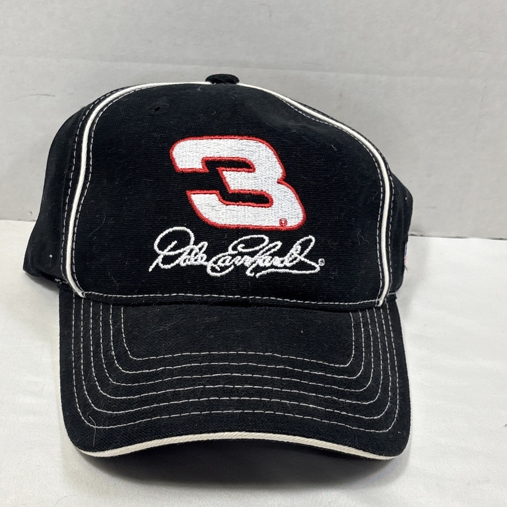 Dale Earnhardt #3 black Cap Hat 2010 CFS Nascar racing adjustable strap-clean